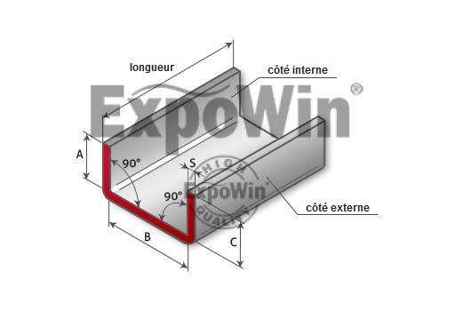 Profil en U en aluminium, acier ou zinc - Fabrication sur-mesure